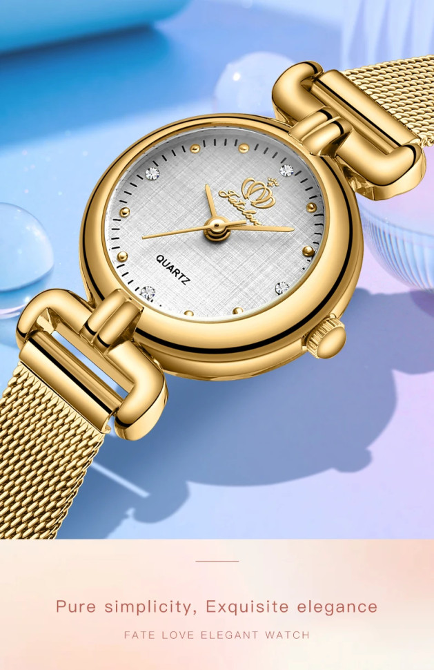 Жіночий годинник Open Popular Key gold  