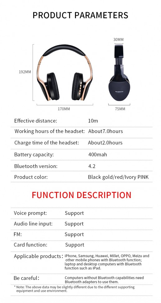 Навушники Bluetooth Air Music Bass 30 black  