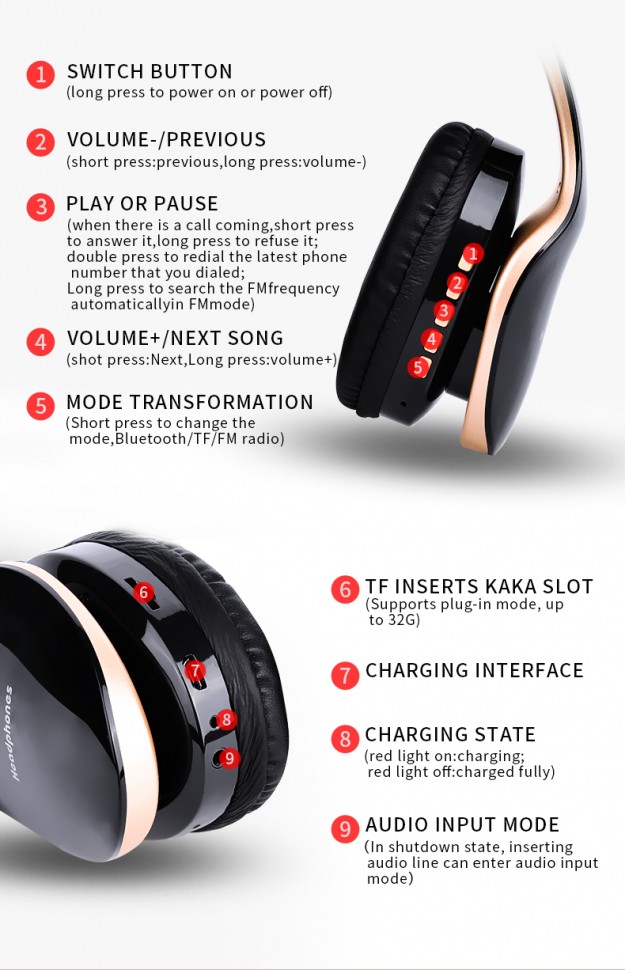Навушники Bluetooth Air Music Bass 30 black  