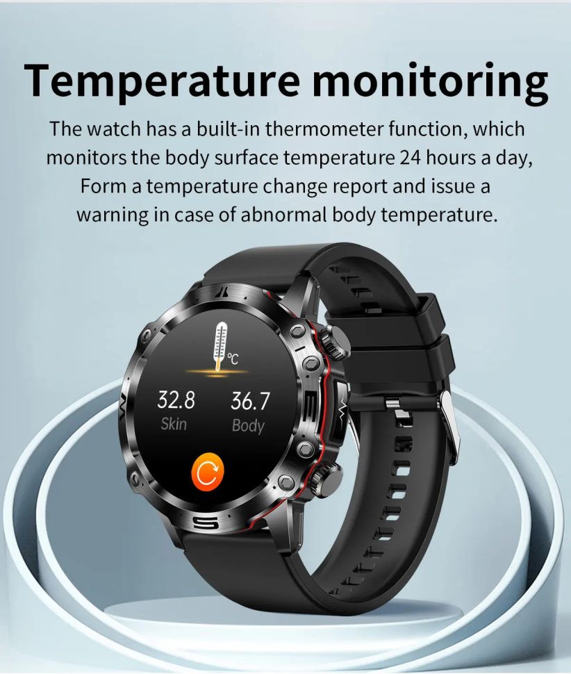 Смарт-годинник протиударний Smart Device 24 black silicon