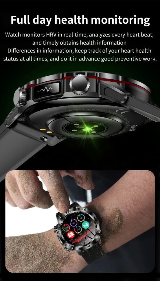 Смарт-годинник протиударний Smart Device 24 black silicon