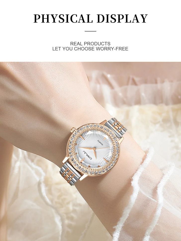 Жіночий годинник CRRJU silver