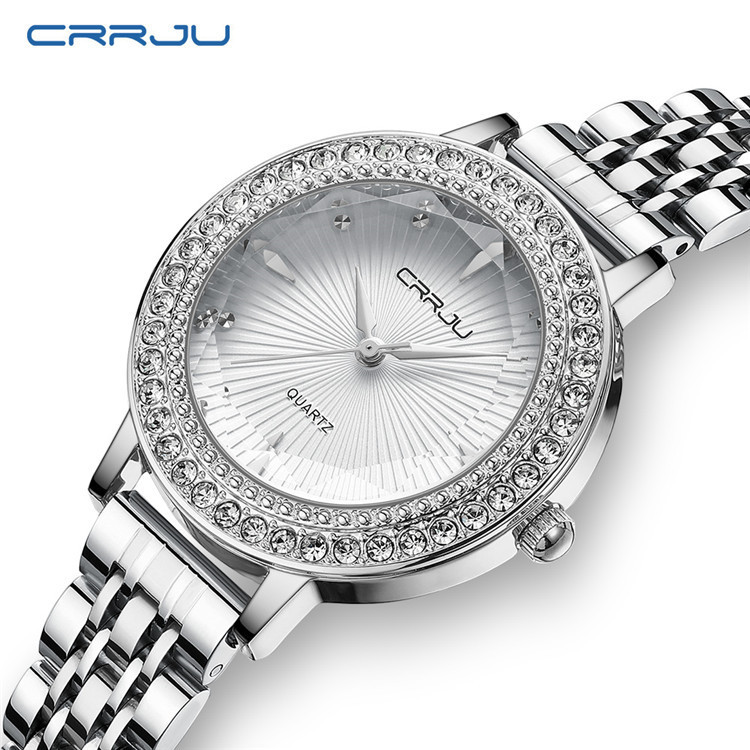 Жіночий годинник CRRJU silver