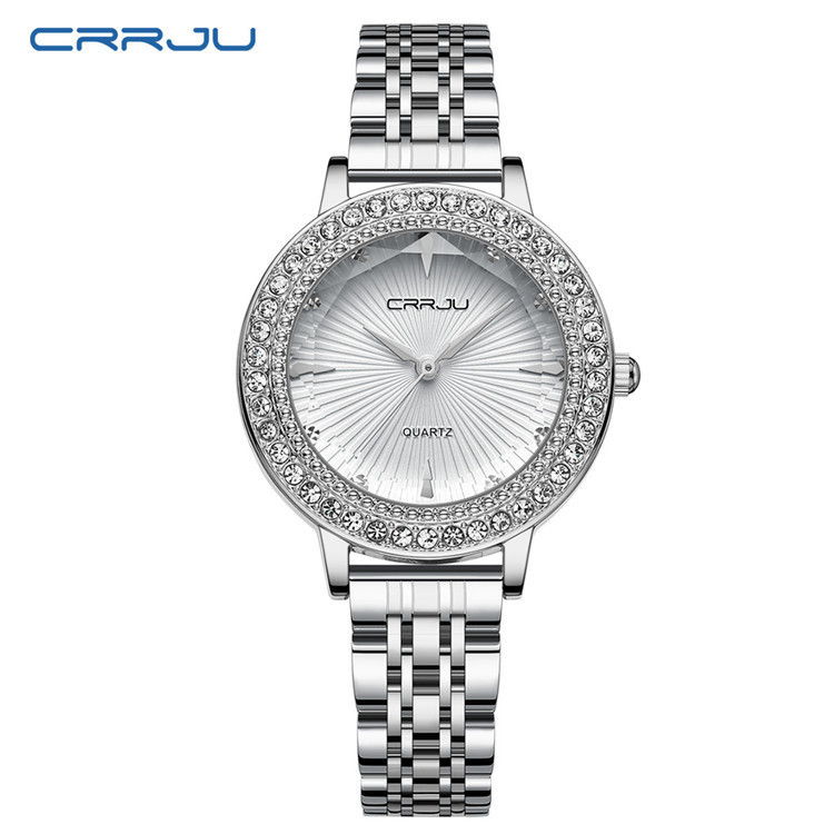 Жіночий годинник CRRJU silver