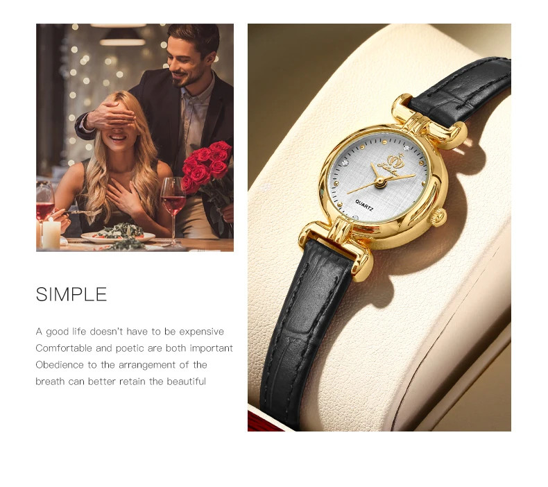 Жіночий годинник Open Popular Key gold + black