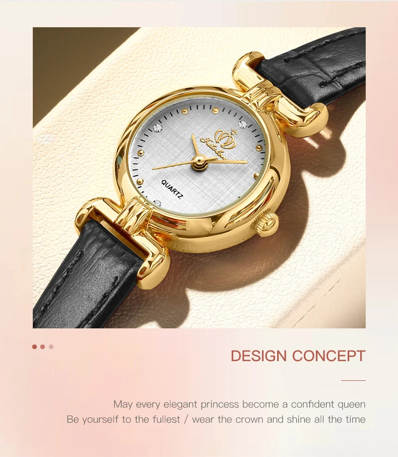 Жіночий годинник Open Popular Key gold + black