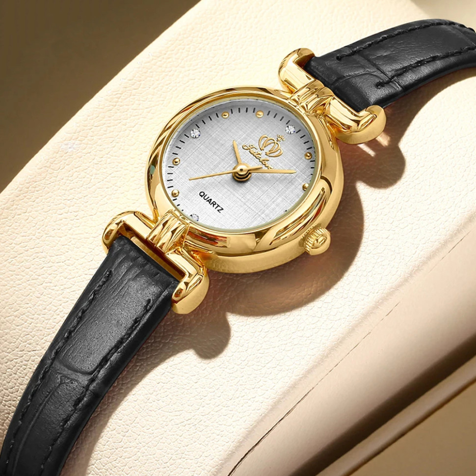 Жіночий годинник Open Popular Key gold + black