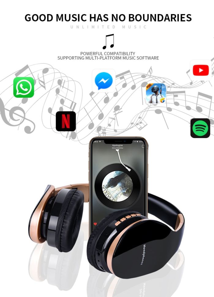 Навушники Bluetooth Air Music Bass 30 white+pink
