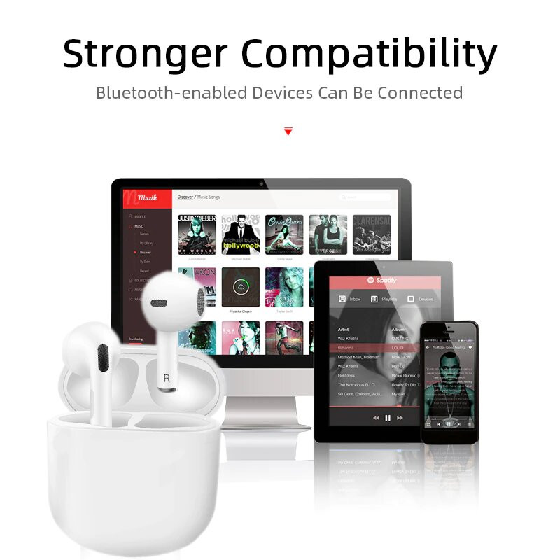 Навушники Bluetooth Air Music 4 white 