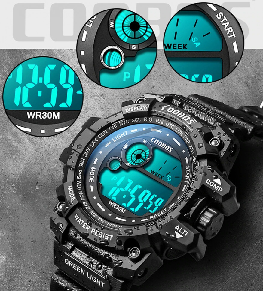 Чоловічий годинник COOBOS black