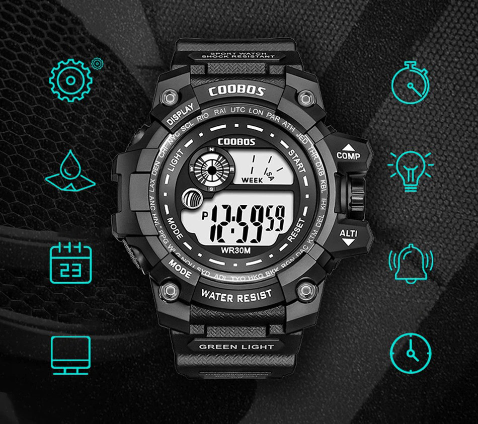 Чоловічий годинник COOBOS black