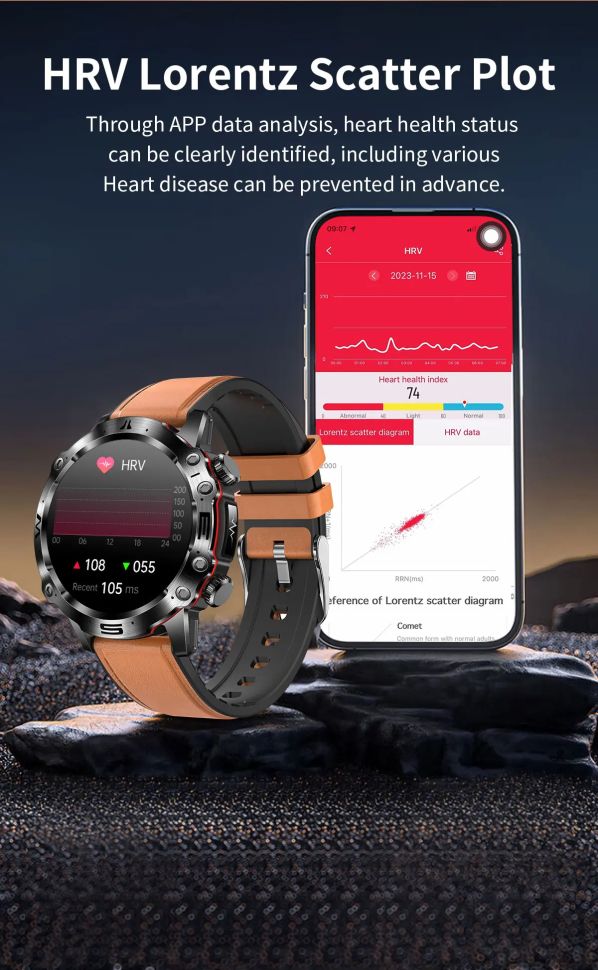 Смарт-годинник протиударний Smart Device 24 black шкіряний ремінець