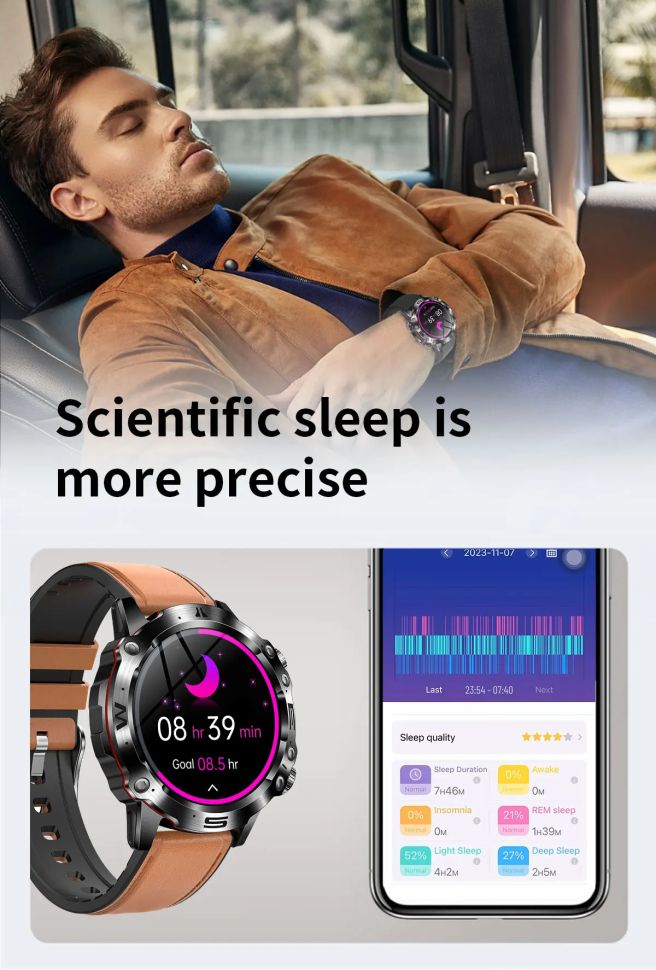 Смарт-годинник протиударний Smart Device 24 black шкіряний ремінець