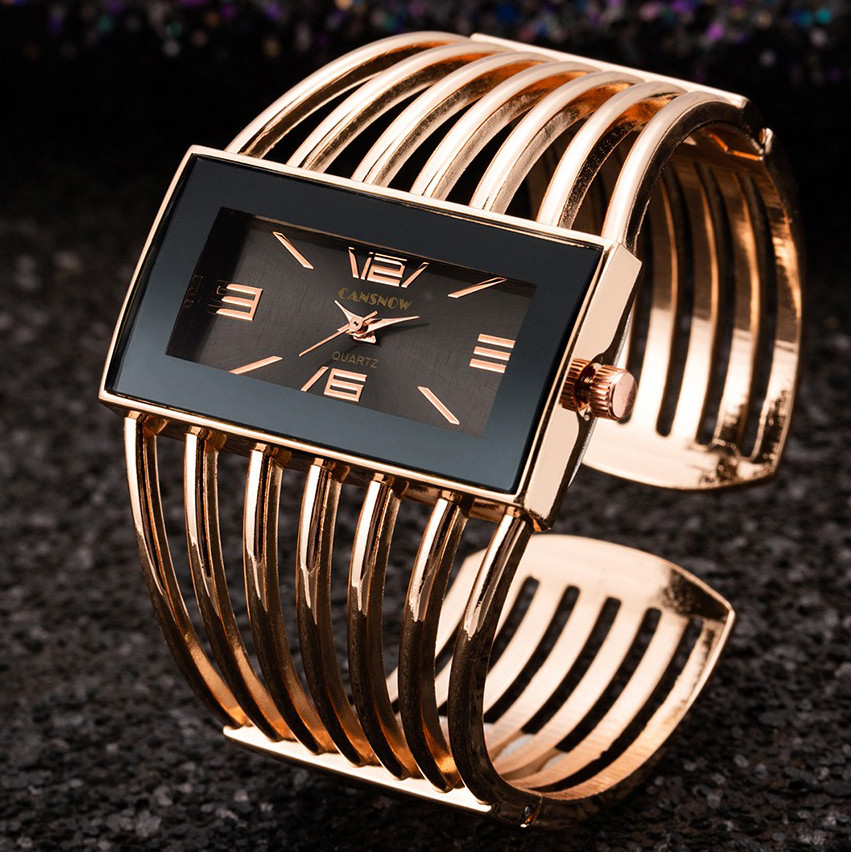 Жіночий годинник CANSNOW gold+black