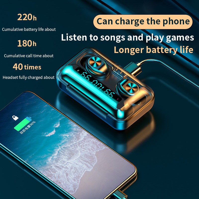 Навушники Bluetooth Air Music + Power Bank 11 Black 