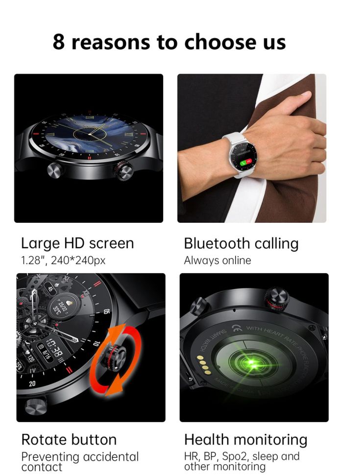 Смарт-годинник Smart Device 95 silver steel, 2 ремінці
