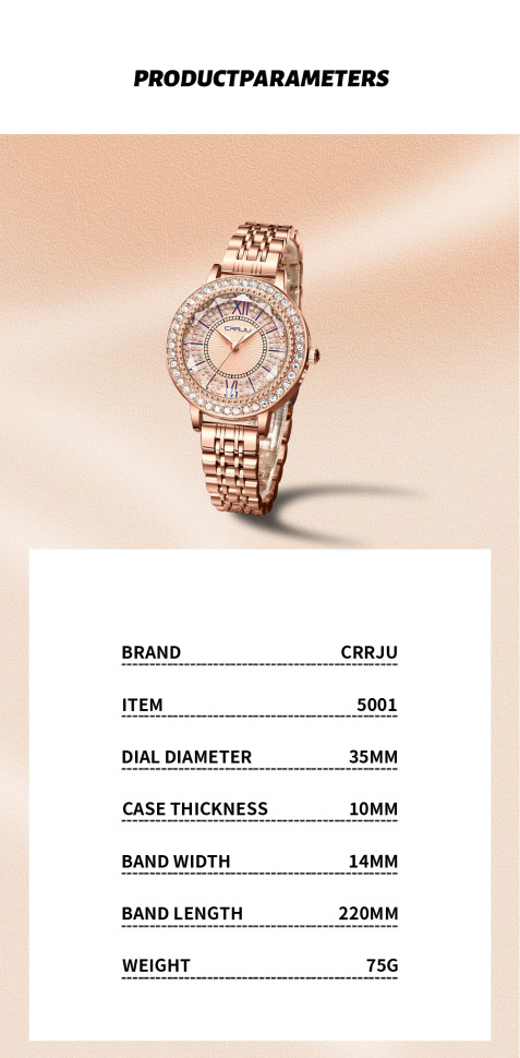 Жіночий годинник CRRJU gold