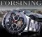 Чоловічий годинник механічний Forsining silver+black