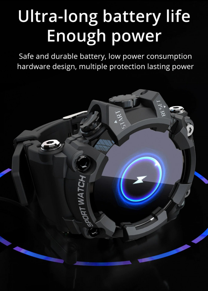 Смарт-годинник протиударний Smart Device 89 black