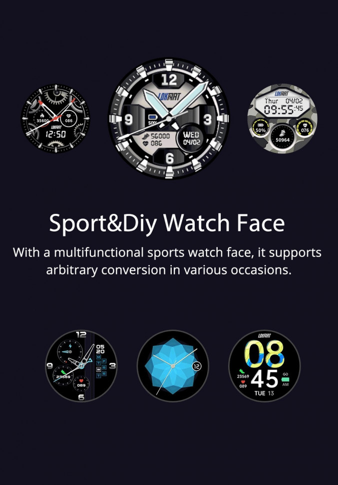 Смарт-годинник протиударний Smart Device 89 black