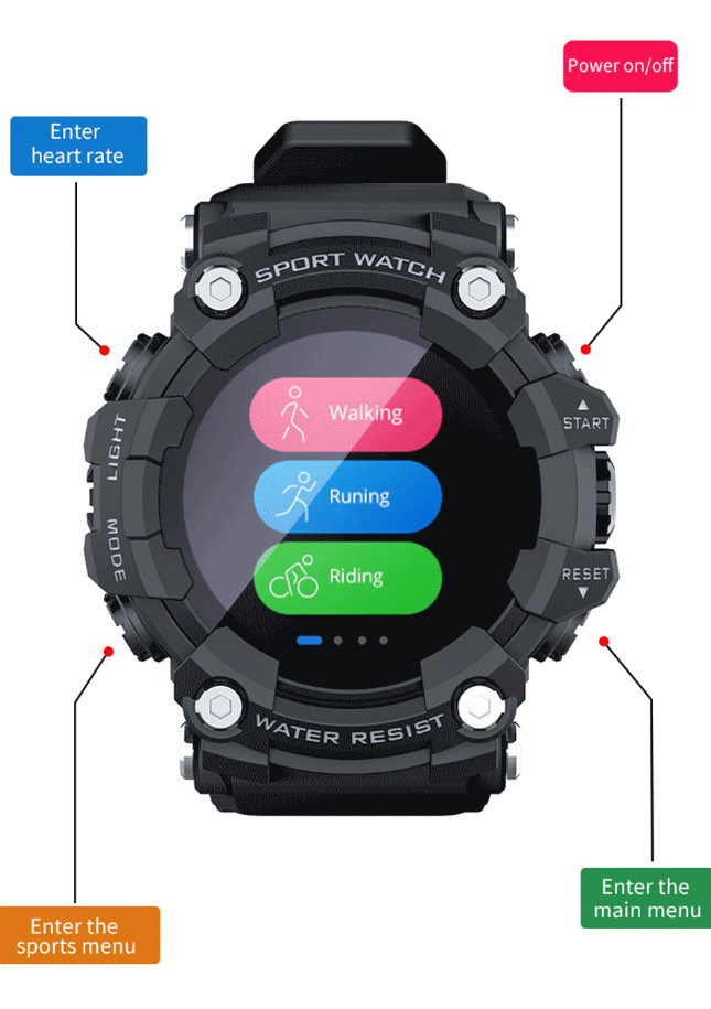 Смарт-годинник протиударний Smart Device 89 black