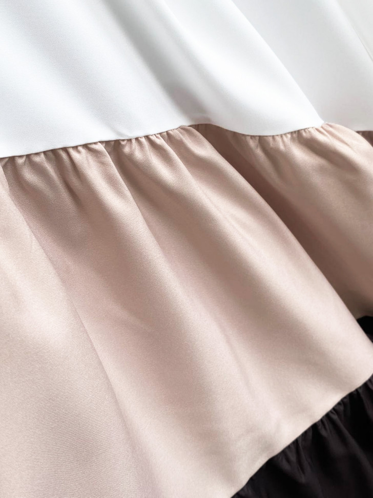 Плаття "Stevia" white+brown