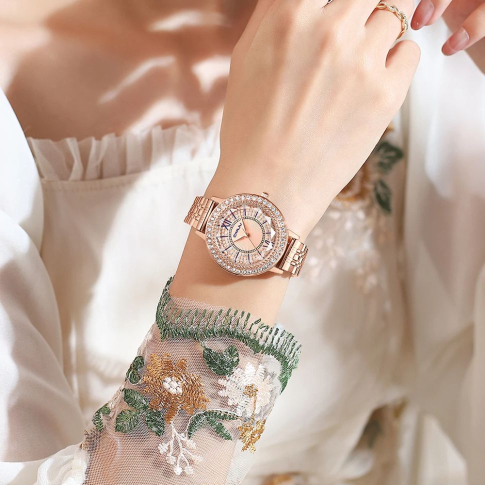 Жіночий годинник CRRJU silver