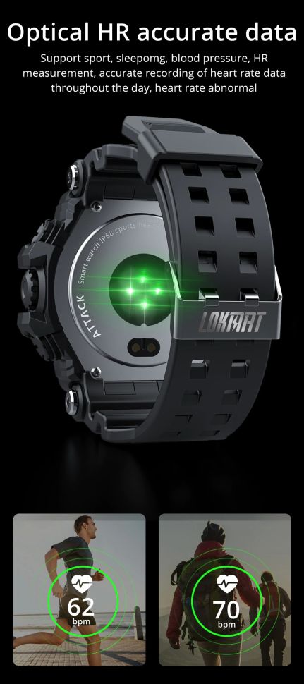 Смарт-годинник протиударний Smart Device 89 Army green