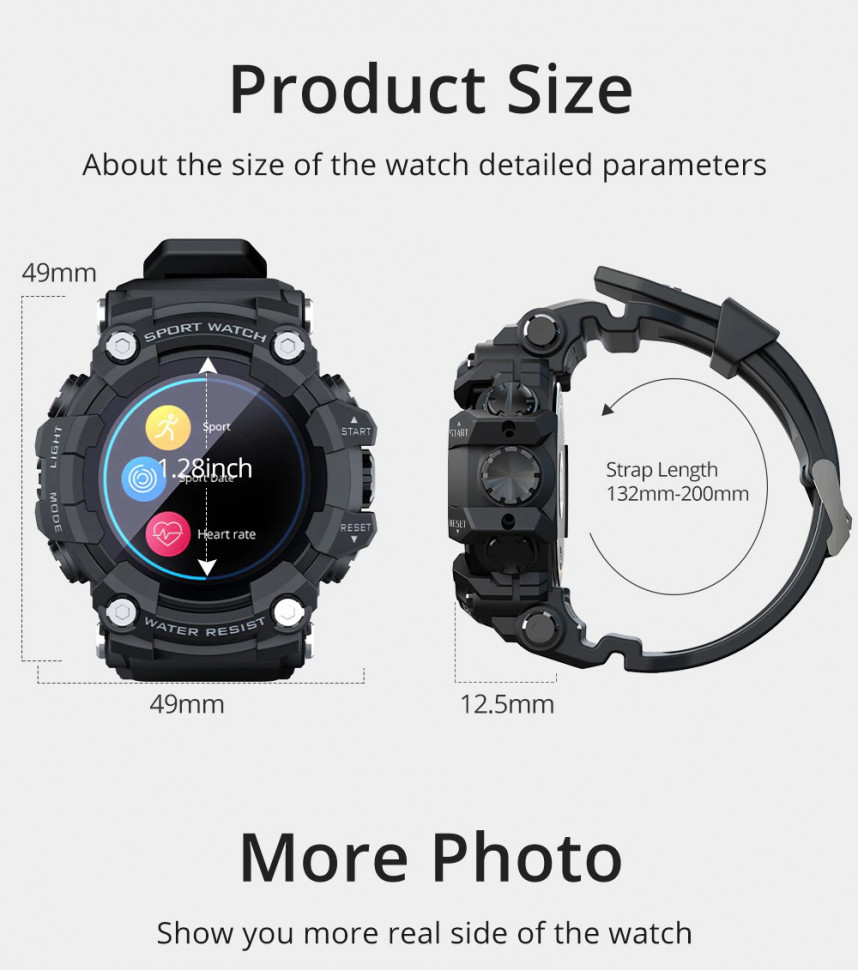 Смарт-годинник протиударний Smart Device 89 Army green