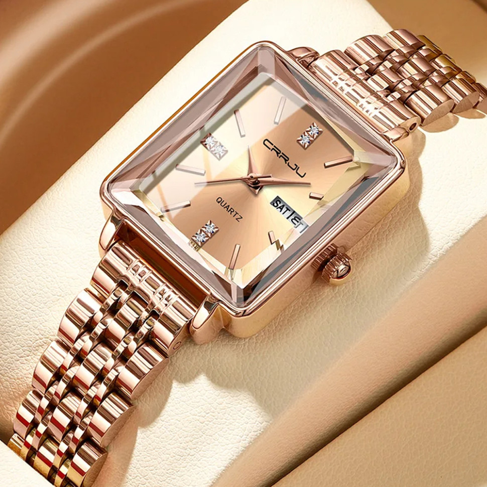 Жіночий годинник CRRJU gold 