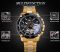Чоловічий годинник механічний Forsining gold+black