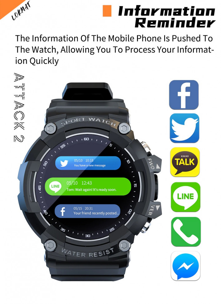 Смарт-годинник протиударний Smart Device 90 black