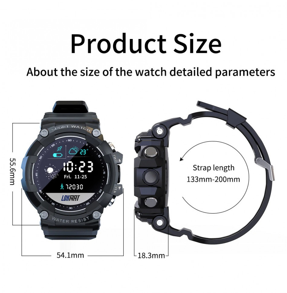 Смарт-годинник протиударний Smart Device 90 black