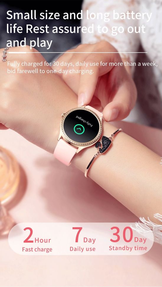 Смарт-годинник Women's Smart Device 5 black silicone