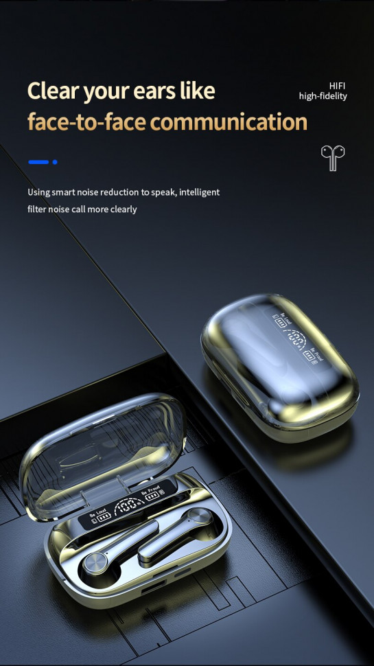 Навушники Bluetooth Air Music + Power Bank 100 black  