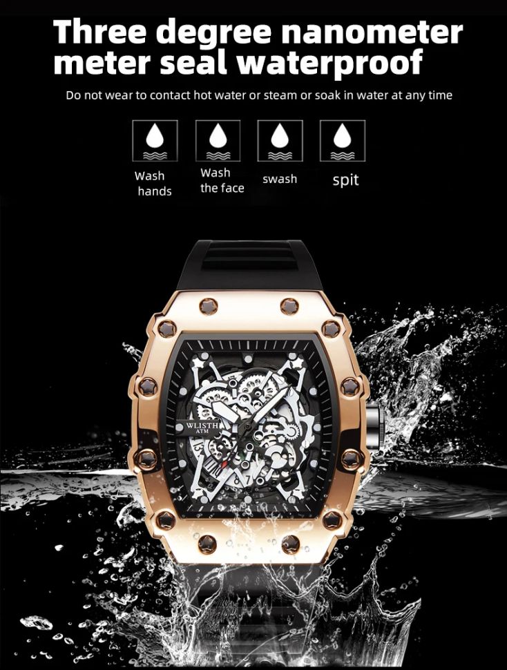 Чоловічий годинник Wlisth black