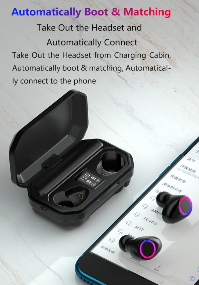 Навушники Bluetooth Air Music + Power Bank Black 49