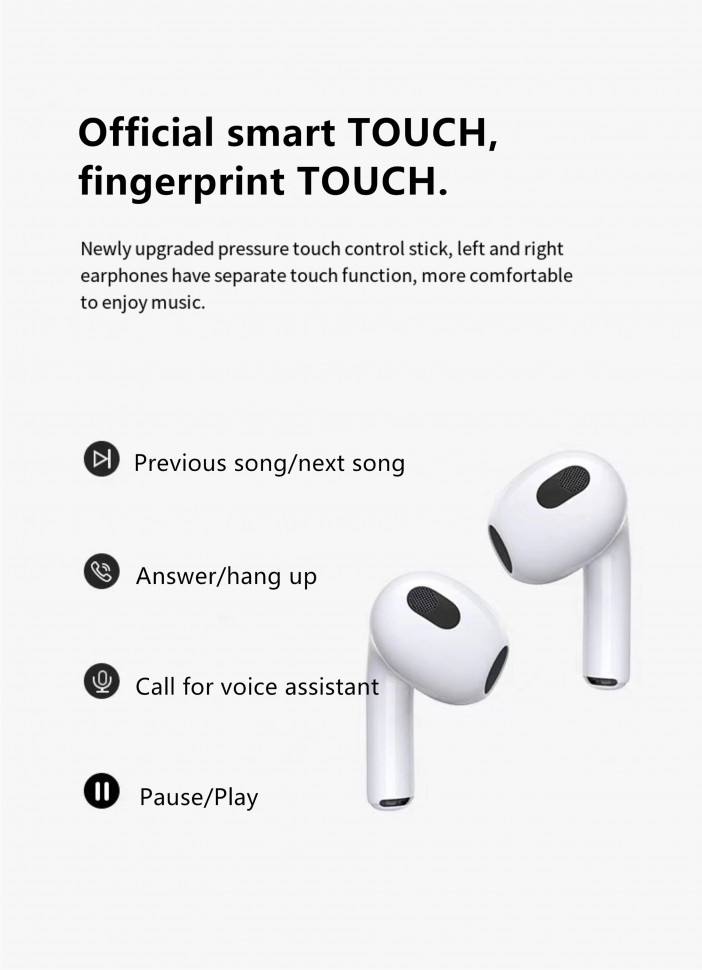 Навушники Bluetooth Air Music 3 white 