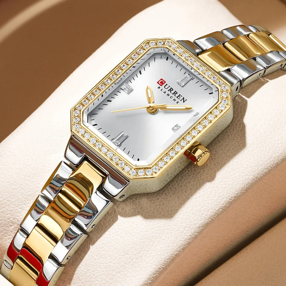 Жіночий годинник CURREN gold + silver
