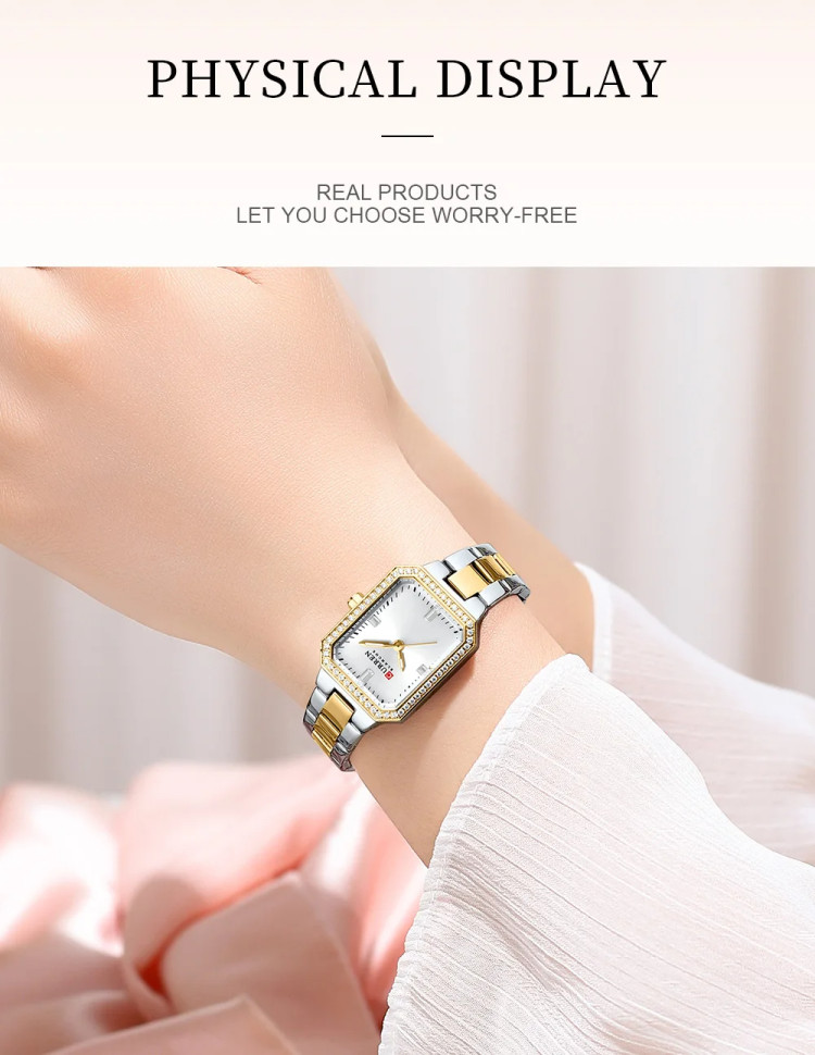 Жіночий годинник CURREN gold + silver