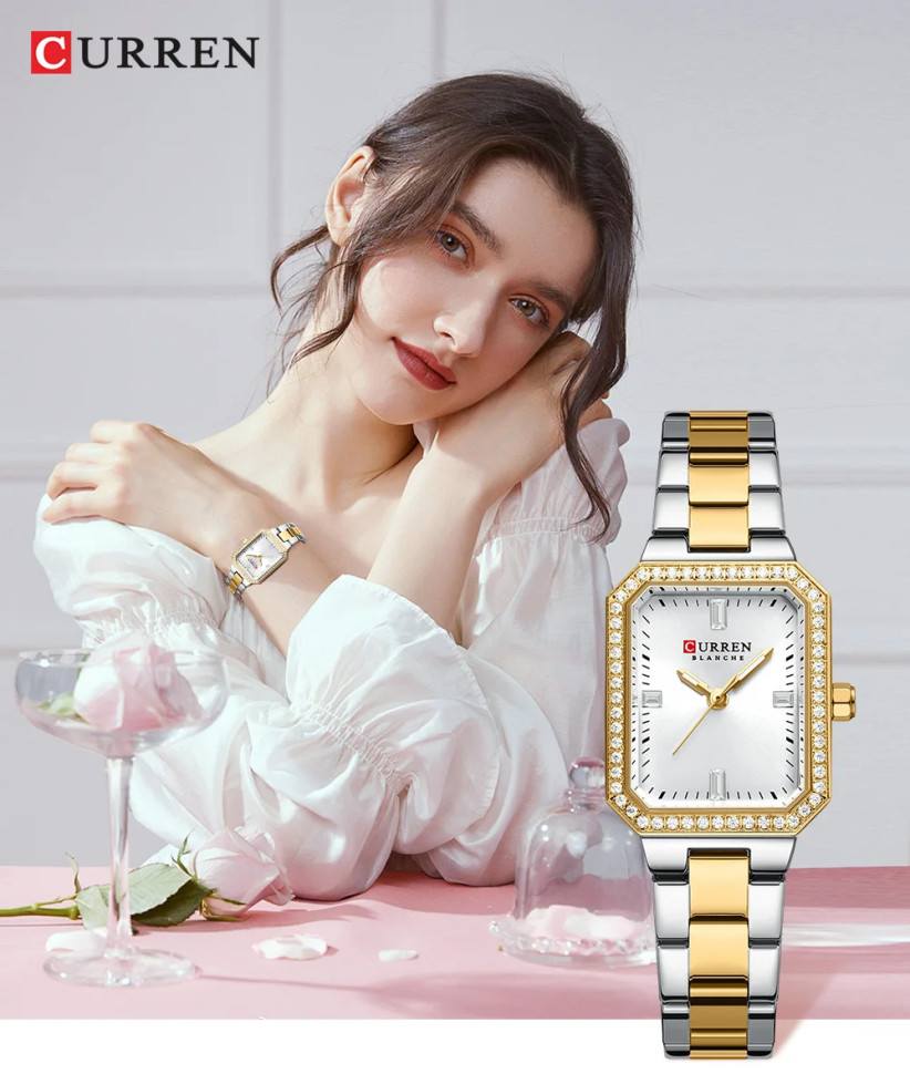 Жіночий годинник CURREN gold + silver