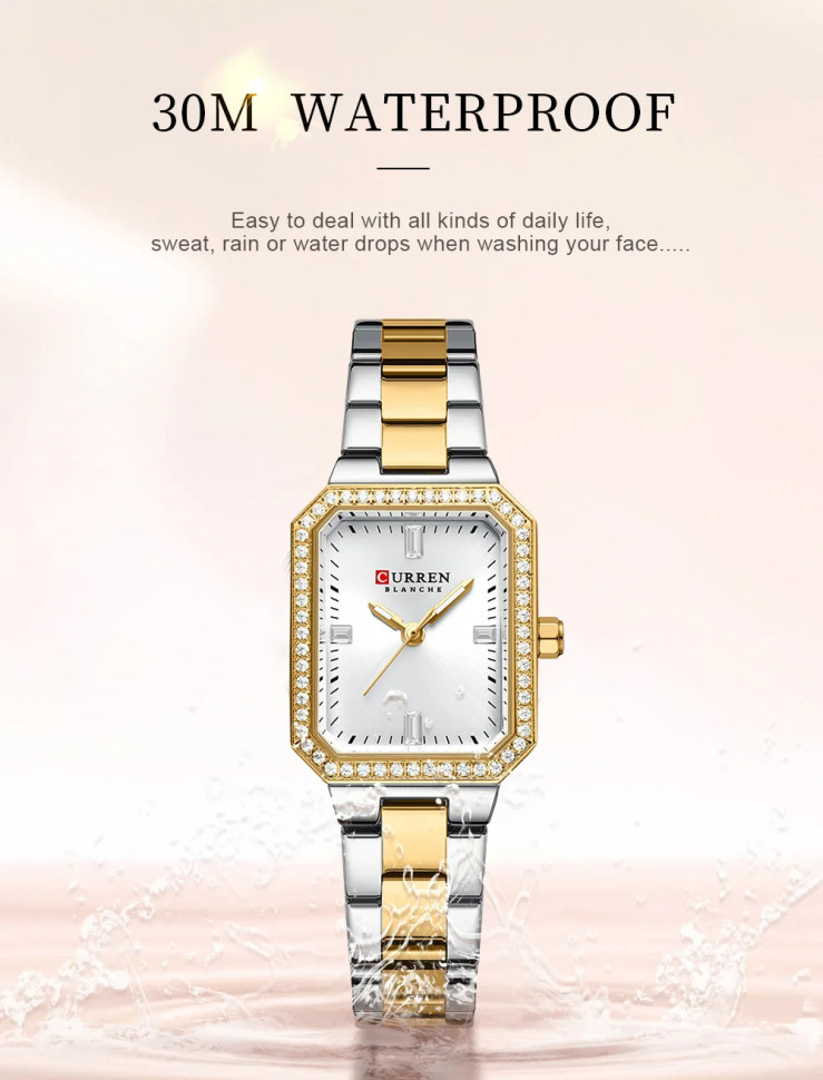 Жіночий годинник CURREN gold + silver
