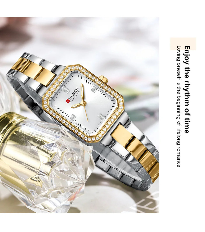 Жіночий годинник CURREN gold + silver