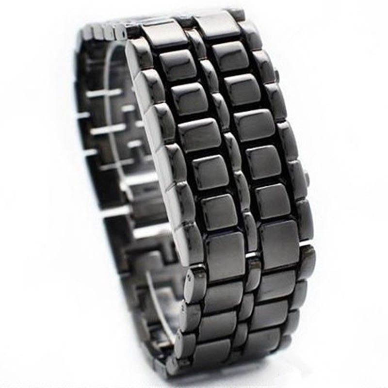 Чоловічий годинник black+red №01189