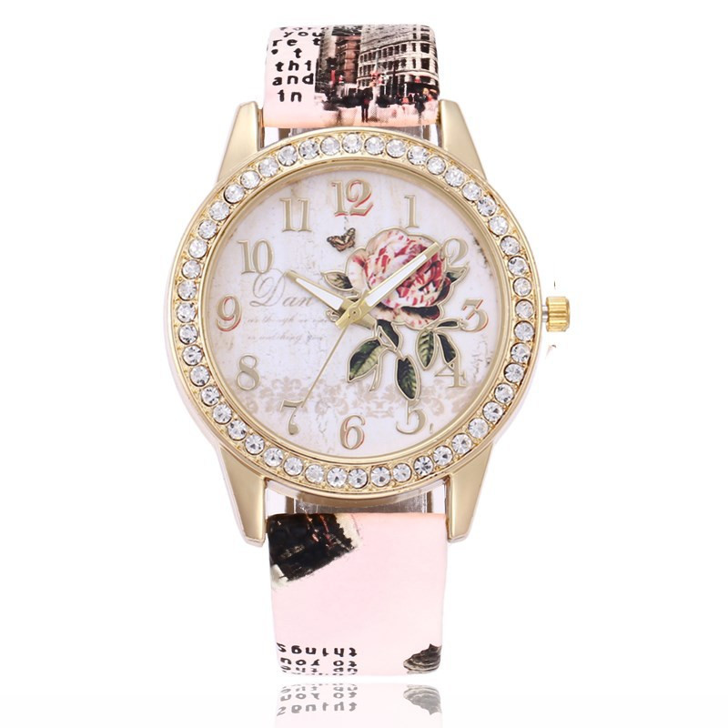 Жіночий годинник light pink №02257 