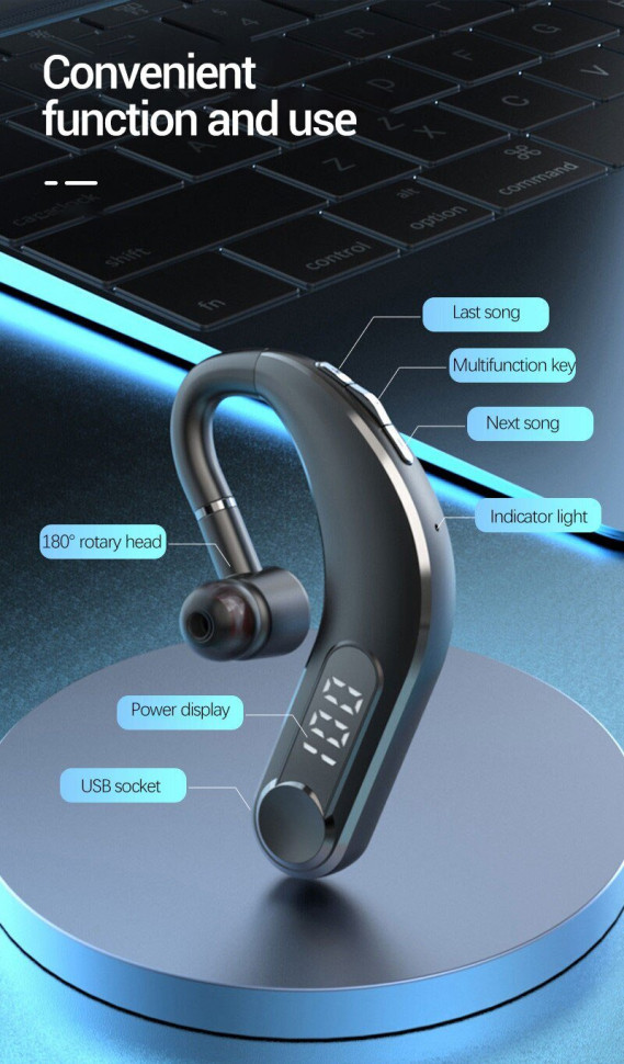 Bluetooth-гарнітура 34 black  