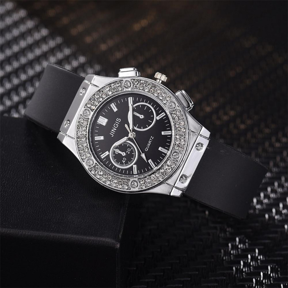 Жіночий годинник JINGIS black
