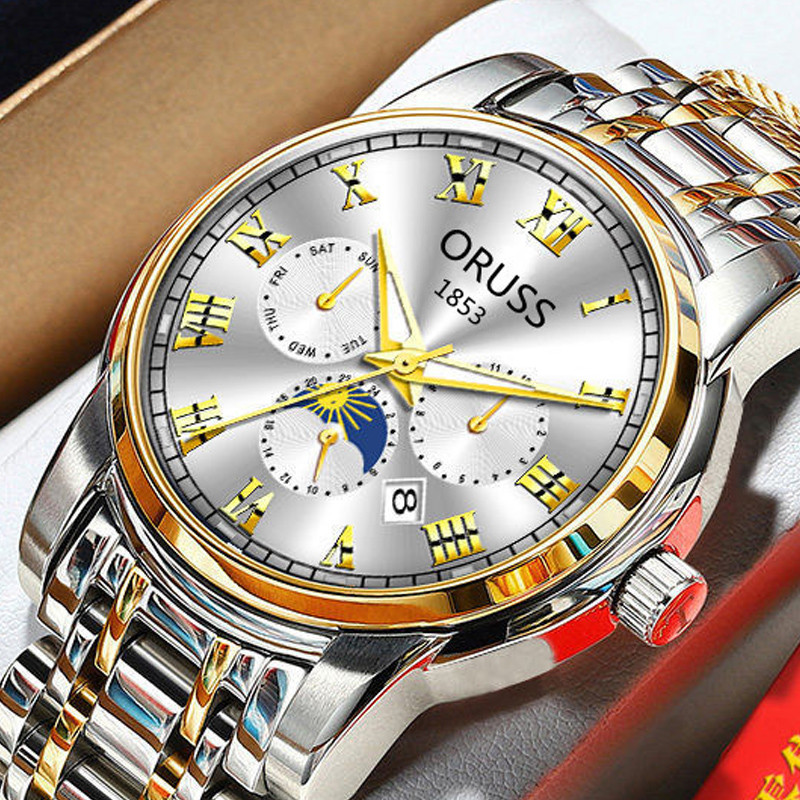 Чоловічий годинник ORUSS silver+gold