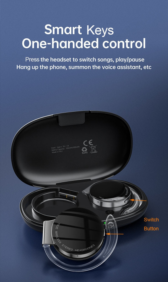 Навушники Bluetooth Air Music 103 black 