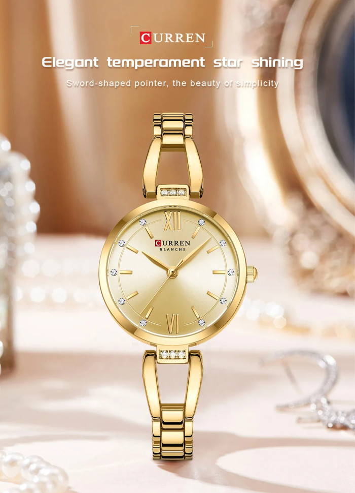 Жіночий годинник CURREN gold